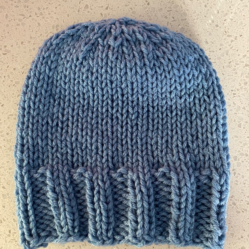 Knit Blue Hat - Picture 3 of 3